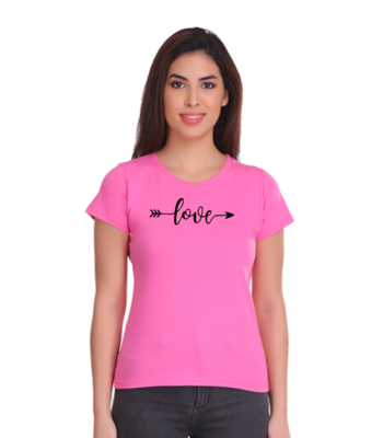 Tees World Love Graphic Printed Tshirt For Women |100% Cotton