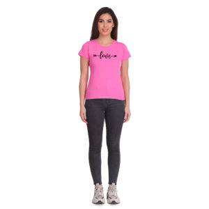 Tees World Love Graphic Printed Tshirt For Women |100% Cotton