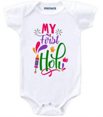 My First Holi Baby Romper And Onesies