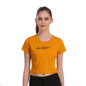 Tees World Beutiful Graphic Printed Crop Top For Women |100% Cotton